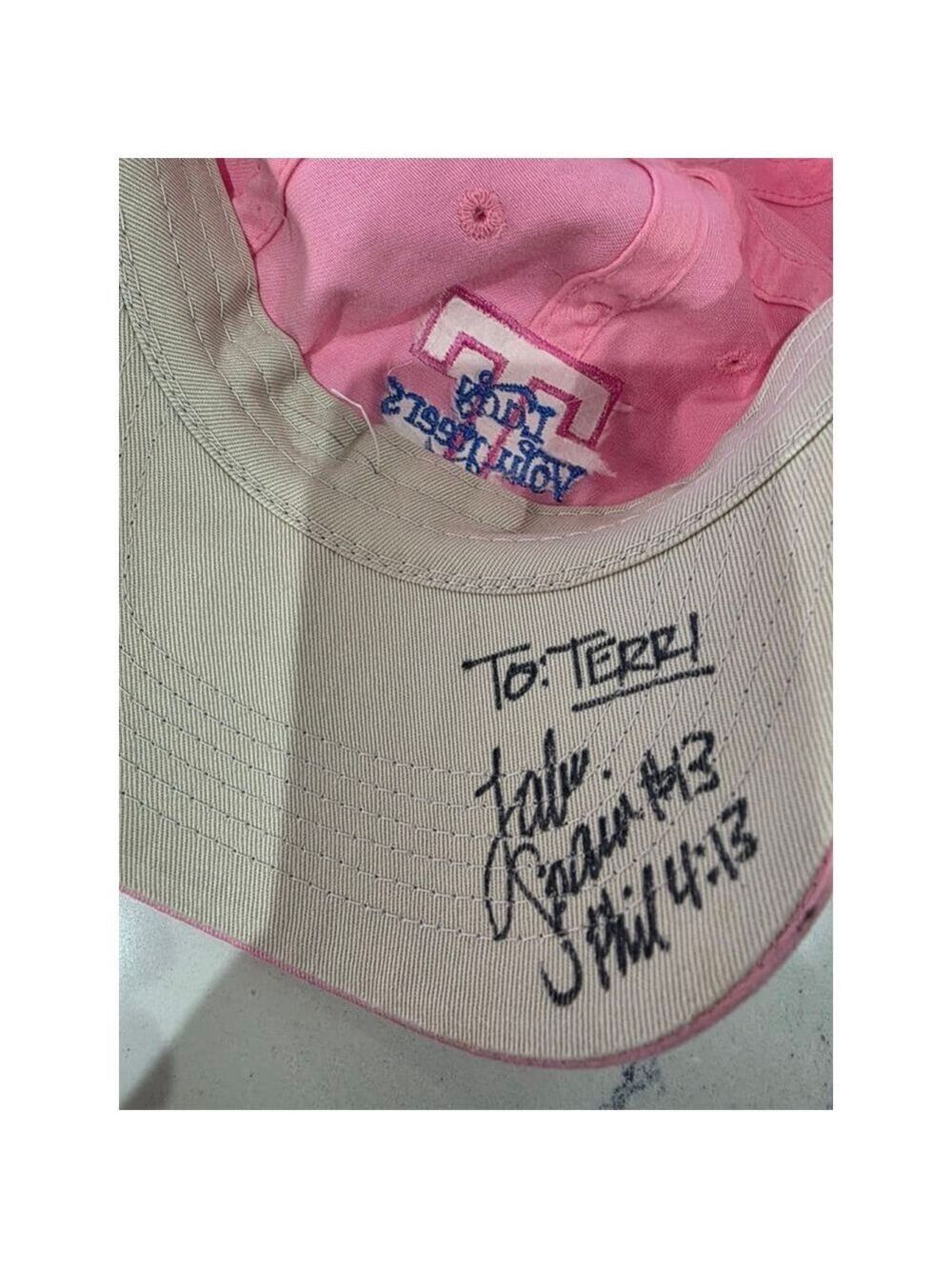 Women's autographed Pink Lady Volunteers (Vols) Baseball Cap - Picture 7 of 8